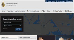 Desktop Screenshot of coronersociety.org.uk